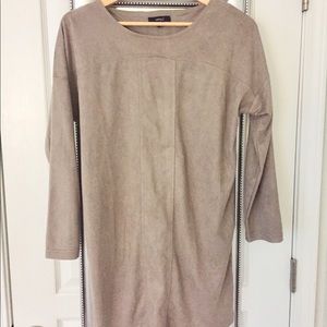 Grey/beige suede tunic
